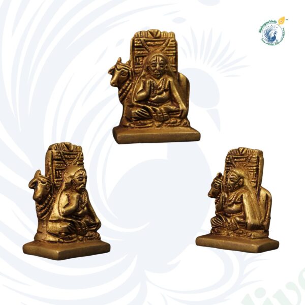 Divine Brass Sri Raghavendra Swamy Idol – Handcrafted Spiritual Statue - Image 3