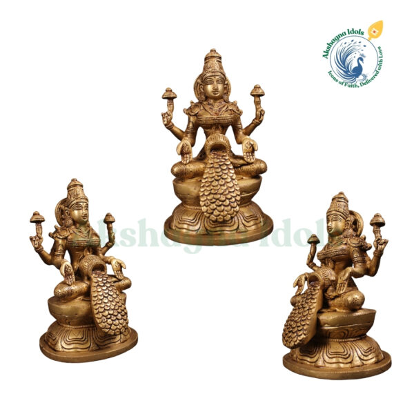Blessed Swarna Lakshmi Brass Murti – Attracts Wealth, Harmony & Fortune - Image 2