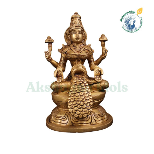 Blessed Swarna Lakshmi Brass Murti – Attracts Wealth, Harmony & Fortune