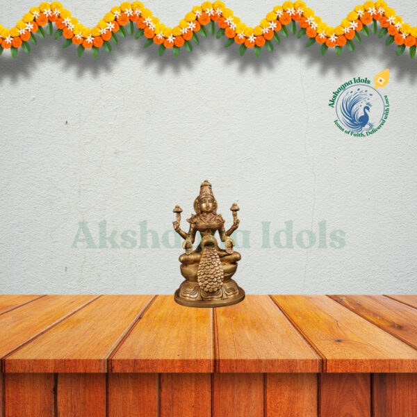 Blessed Swarna Lakshmi Brass Murti – Attracts Wealth, Harmony & Fortune - Image 3