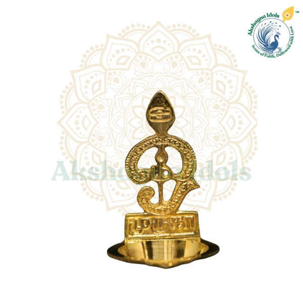 Brass Om Vel Deepam – Sacred Light of Lord Murugan for Prosperity & Protection - Image 3