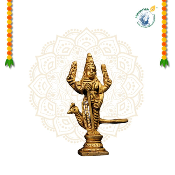 Divine Brass Lord Murugan on Peacock – A Symbol of Strength, Wisdom, and Victory
