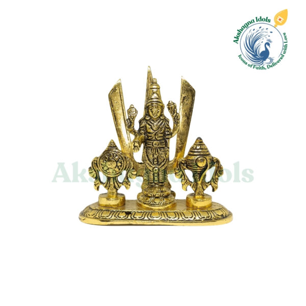 Premium Brass Tirupati Balaji small Idol – Ideal for Pooja and Festivals