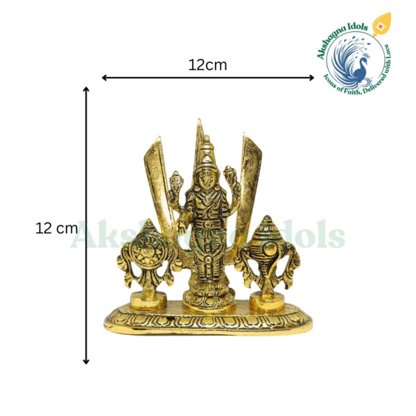 Premium Brass Tirupati Balaji small Idol – Ideal for Pooja and Festivals - Image 3