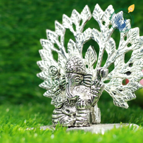Premium German Silver Ganesha Idol - Image 3