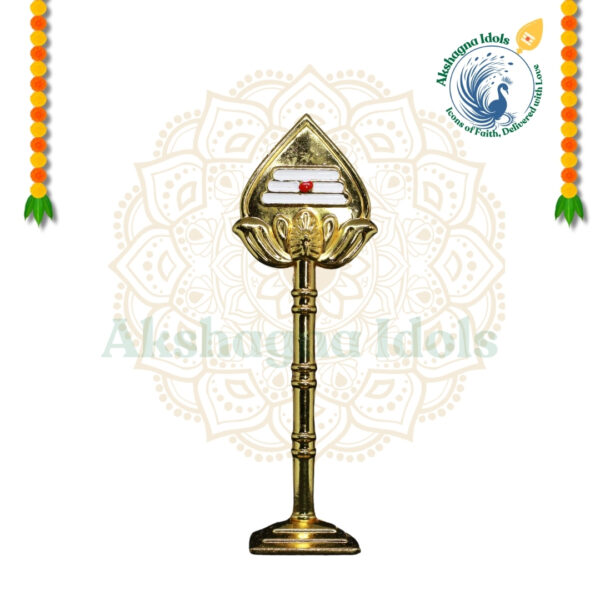 Exquisite Murugan Vel with Thiruneeru – Gold-Plated Divine Symbol