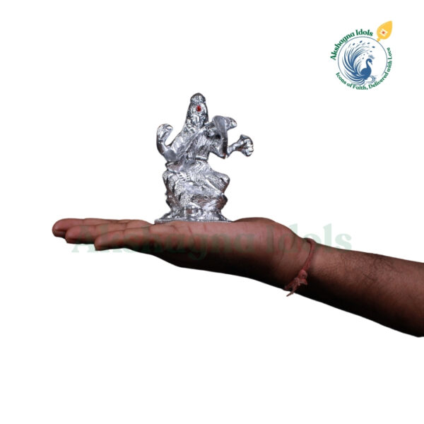 Divine White Metal Goddess Saraswati Idol | Handcrafted Maa Saraswati Statue with Veena | Symbol of Wisdom, Knowledge & Arts | Perfect for Home, Temple & Gift Decor - Image 4
