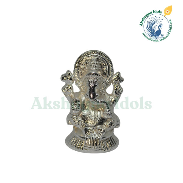 Premium German Silver Lord Ganpati Idol Perfect for Puja & Gifting
