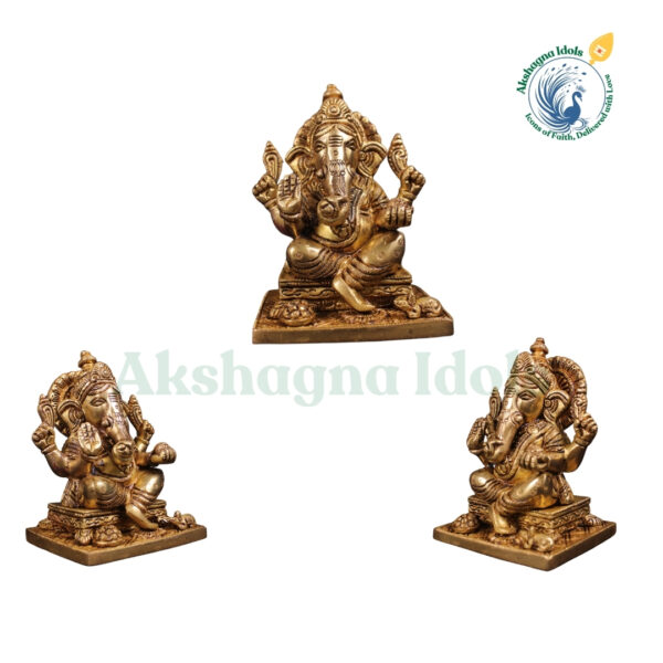 Exquisite Brass Ganesha Statue – Symbol of Fortune, Blessings & Positivity - Image 2